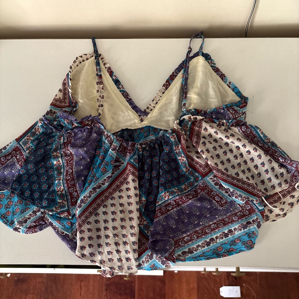 Free People Multicolor Patchwork Top - image 2